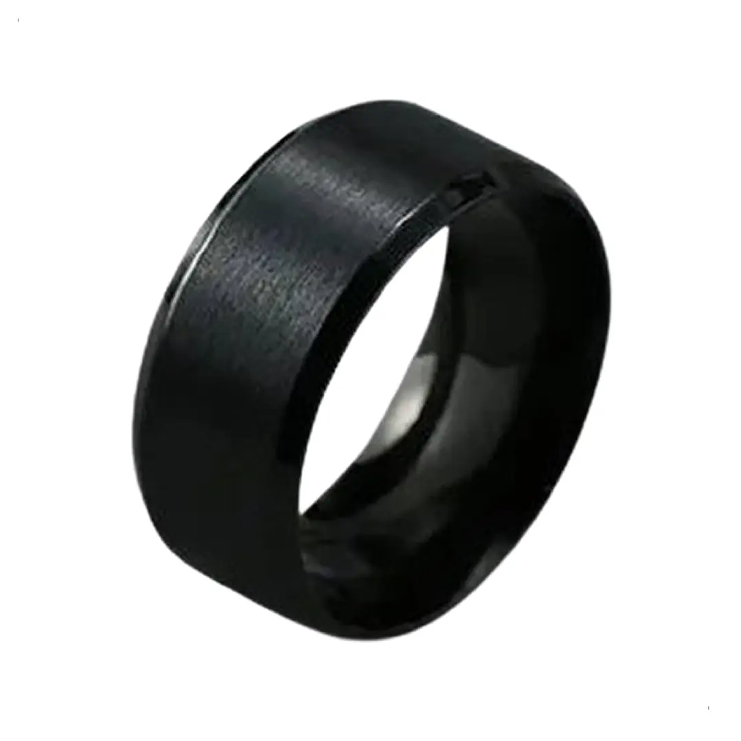 Anillo Dinamarca Black 10mm., Acero Inoxidable, Hombre 1