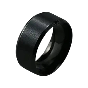 Anillo Dinamarca Black 10mm., Acero Inoxidable, Hombre
