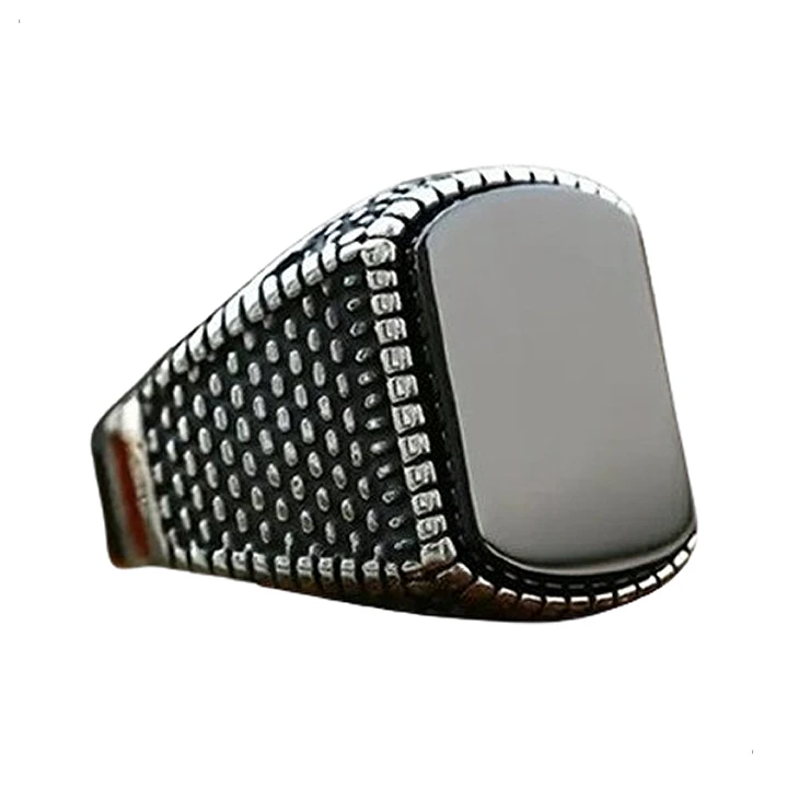 Anillo Classic France, Acero Inoxidable Y Ónix, Hombre 1