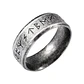 Anillo Vikingo Runas Estilo Vintage, Acero Inoxidable Unisex - Miniatura 1