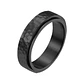 Anillo Rústico, Spinner Giratorio, Acero Inoxidable, Unisex - Miniatura 1