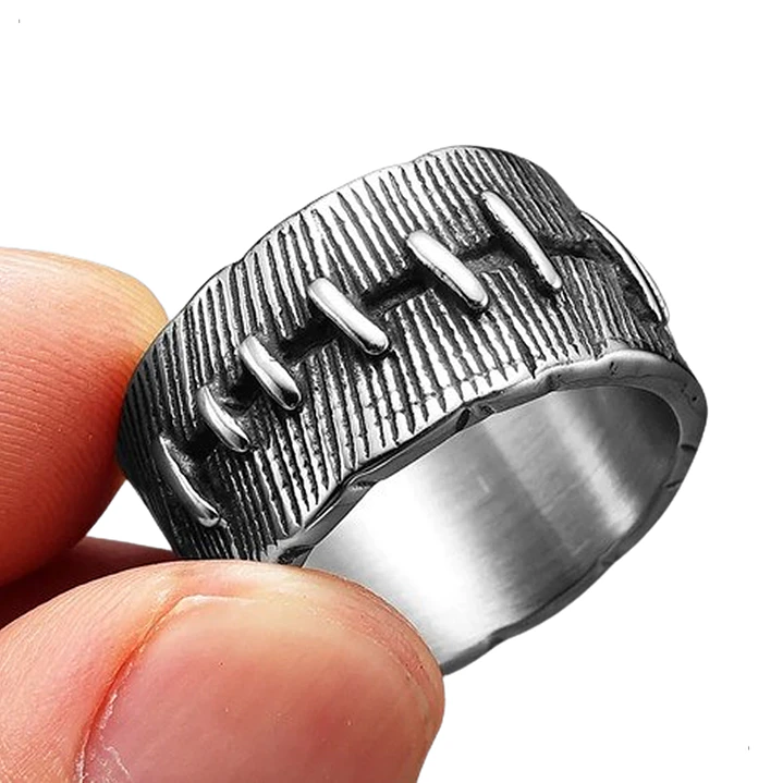 Anillo Acero Inoxidable Frankenstein Macizo, Hombre O Mujer 1
