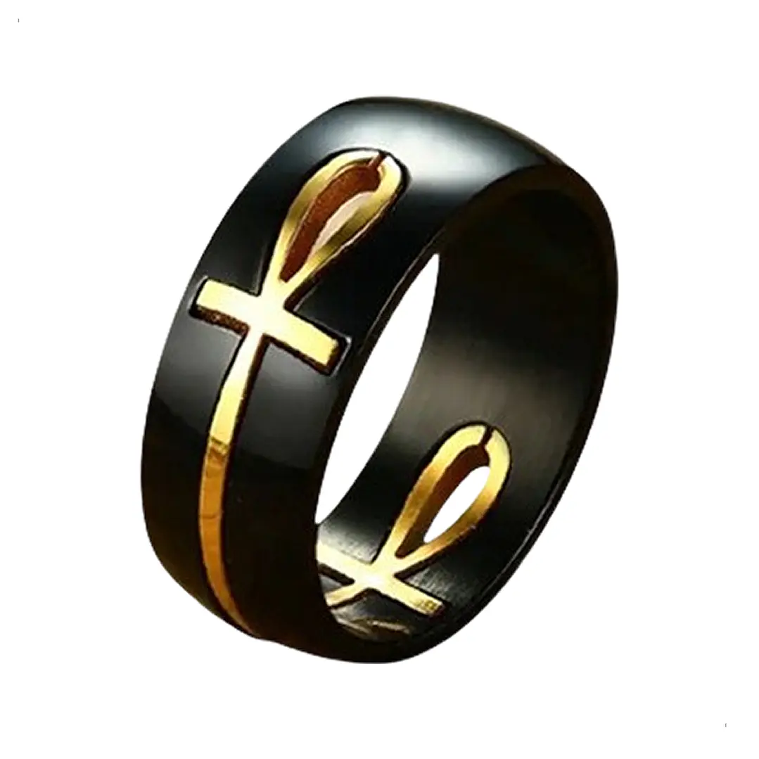 Anillo Black And Cross, Acero Inoxidable, Hombre 1