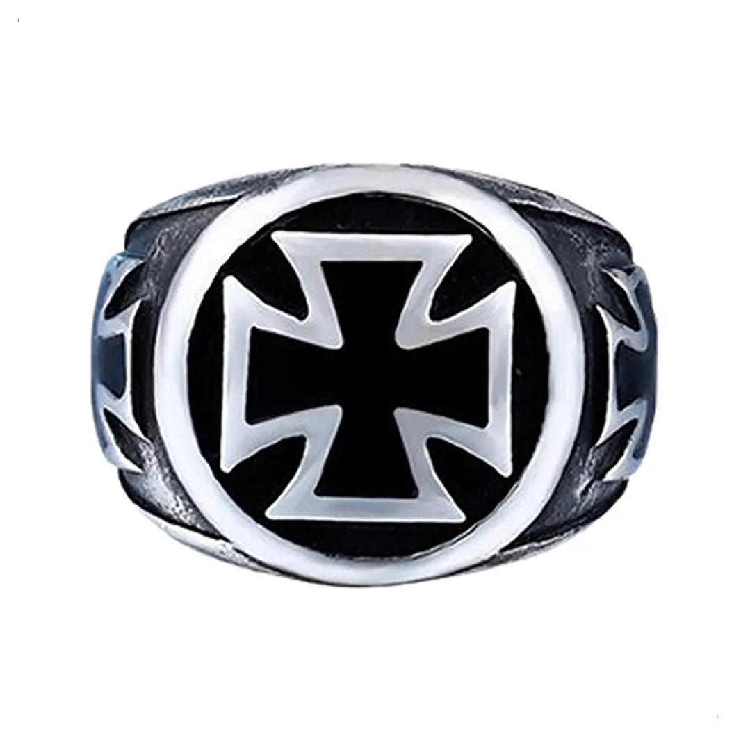 Anillo Cruz De Malta, Acero Inoxidable, Hombre 1