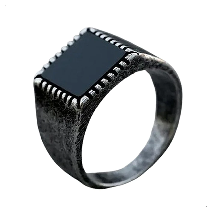 Anillo Vintage And Black, Acero Inoxidable, Hombre 1