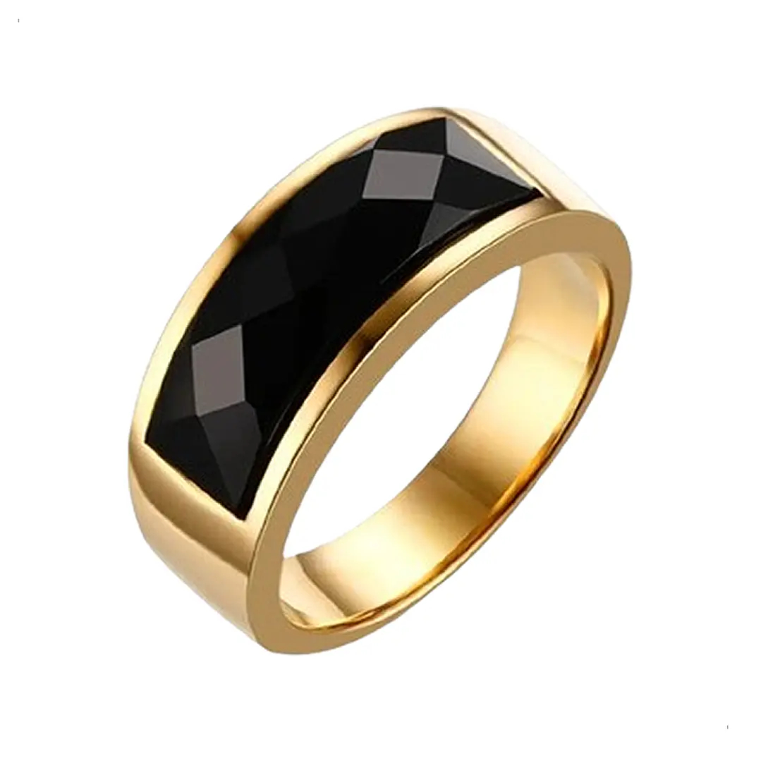 Anillo Gold And Black, Acero Inoxidable, Unisex 1