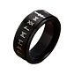 Anillo Vikingo Runas Spinner Unisex, Acero Inoxidable Negro - Miniatura 1