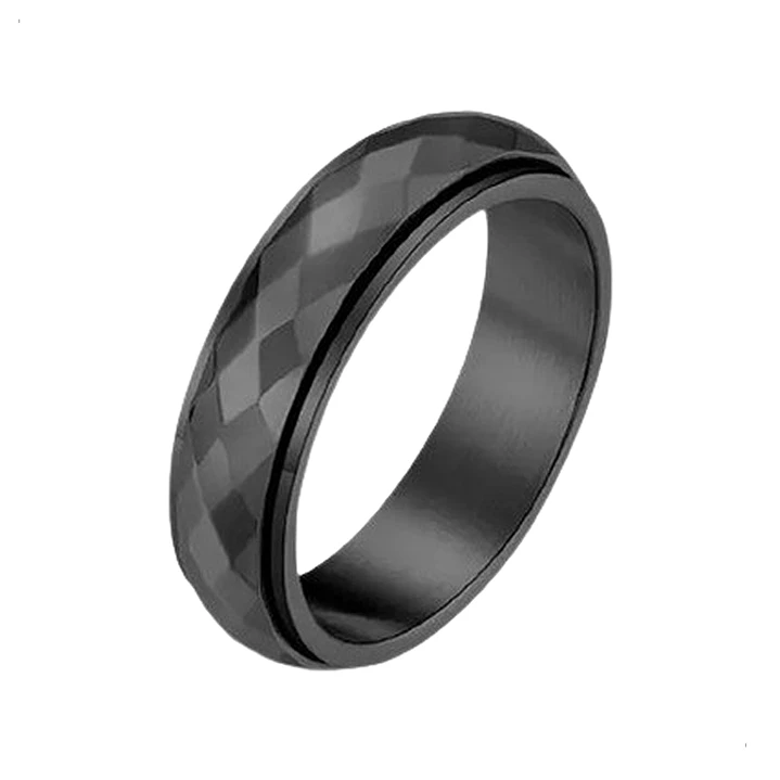 Anillo Estambul, Spinner Giratorio, Acero Inoxidable, Unisex 1