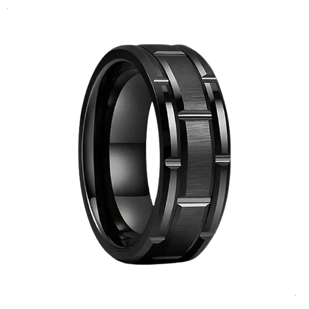 Anillo Black Vedder, Acero Inoxidable, Hombre 1