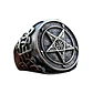 Anillo Sello Pentagrama, Acero Inoxidable, Hombre - Mujer - Miniatura 1