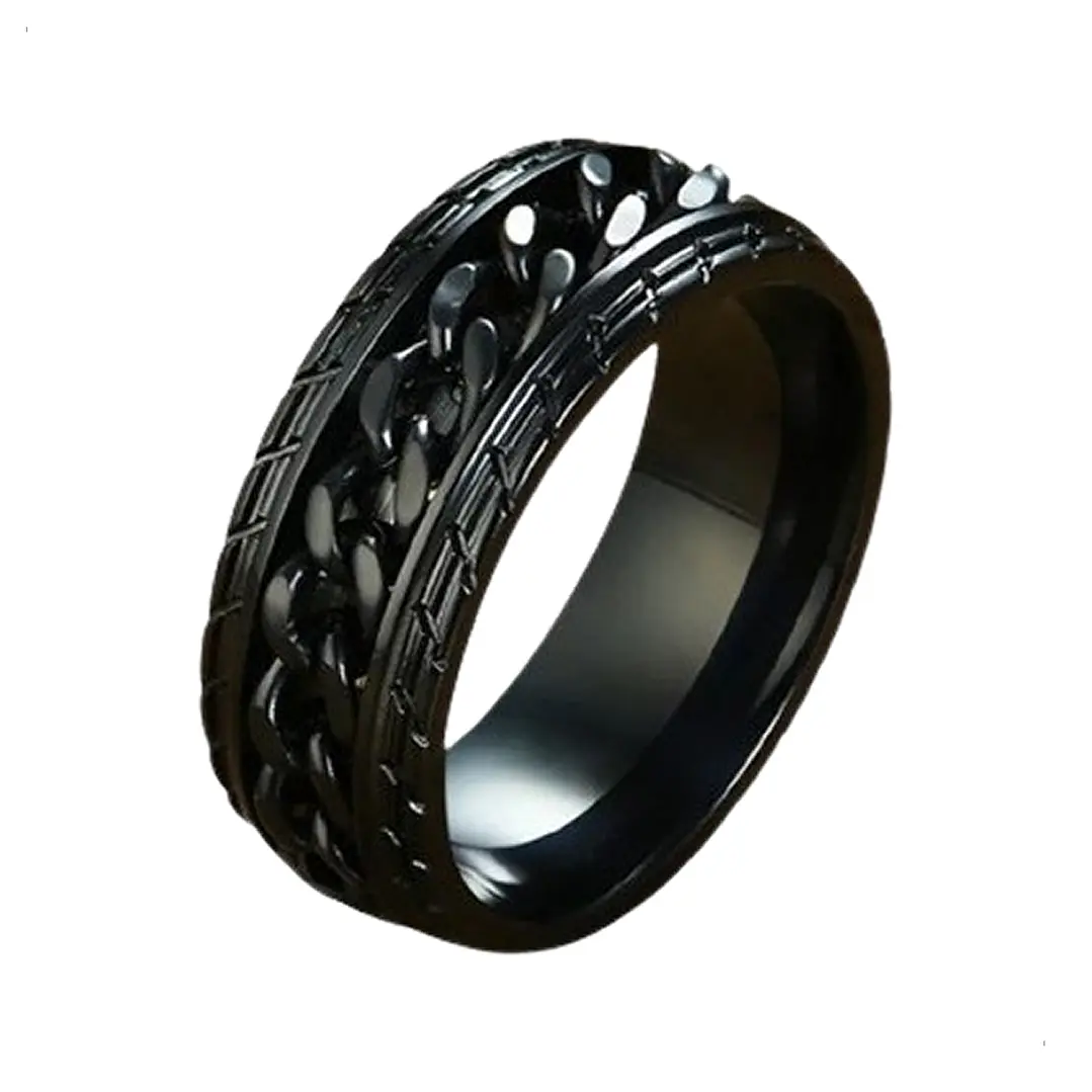 Anillo Black Chain, Acero Inoxidable, Unisex 1