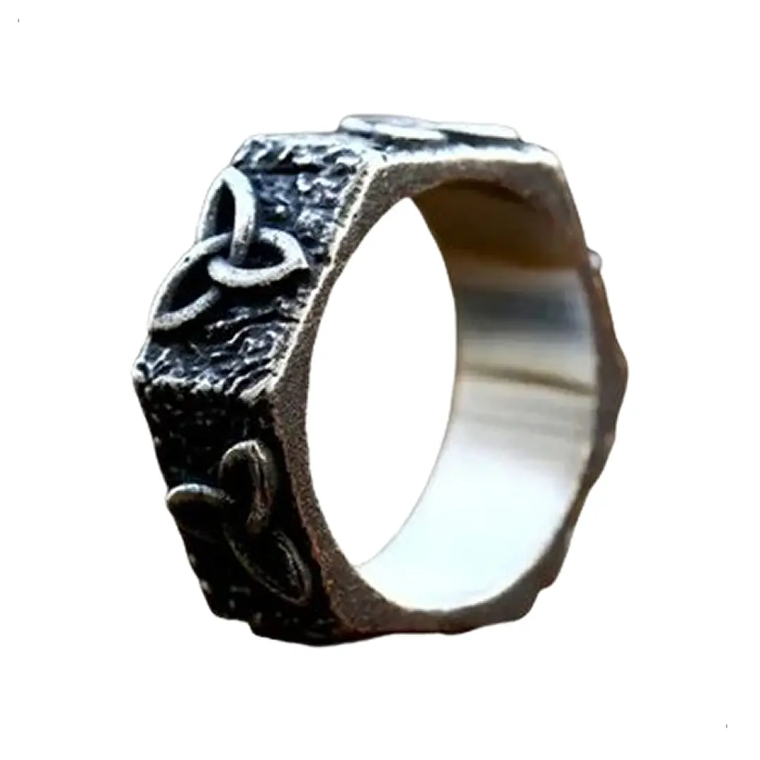 Anillo Nudo Celta, Acero Inoxidable Vintage, Hombre 1