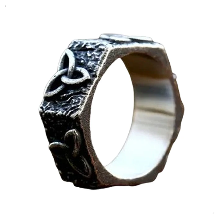 Anillo Nudo Celta, Acero Inoxidable Vintage, Hombre 1