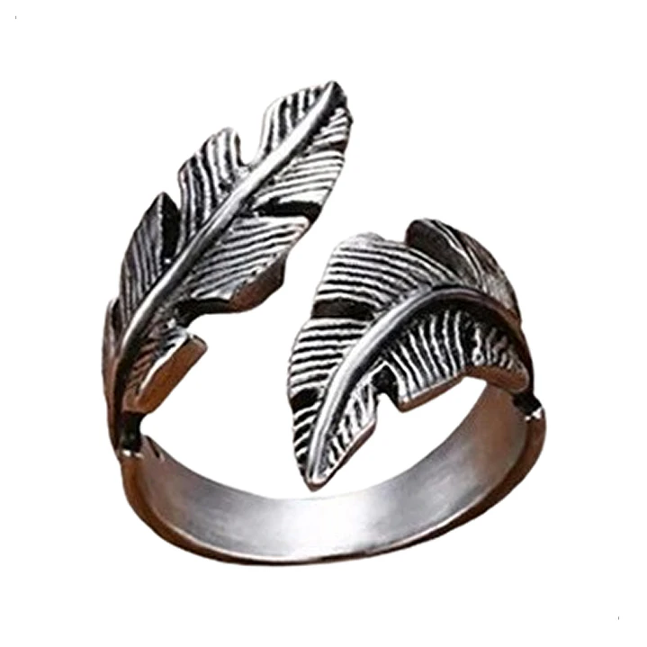 Anillo Pluma, Acero Inoxidable, Para Hombre 1