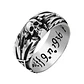 Anillo Calavera Tallada, Acero Inoxidable, Unisex - Miniatura 1