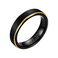 Anillo Black And Gold, Tungsteno, Unisex - Miniatura 1