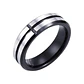 Anillo Carburo de Tungsteno Black Line, Para Hombre - Miniatura 1