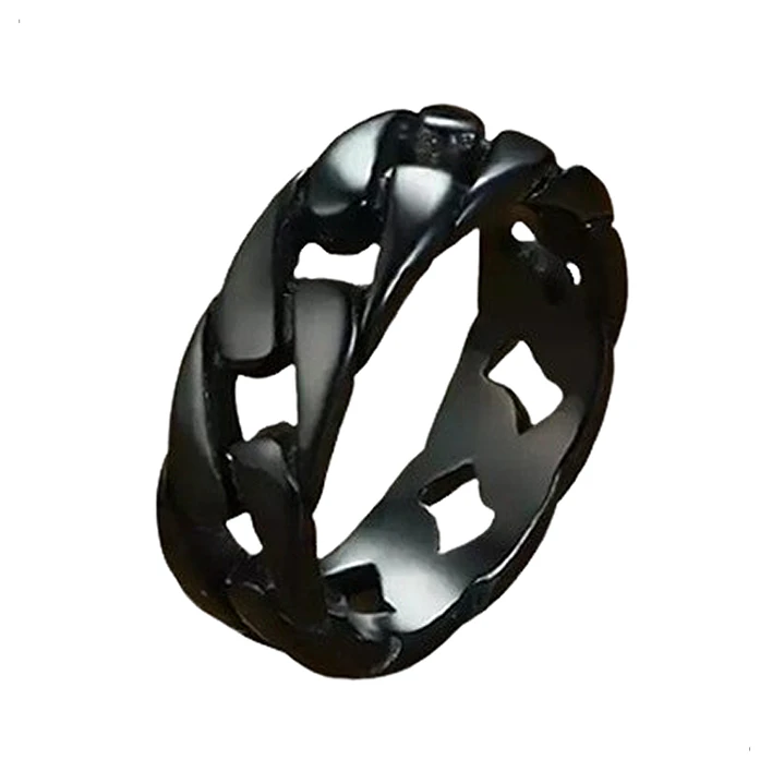 Anillo Braided Black, Acero Inoxidable, Unisex 1