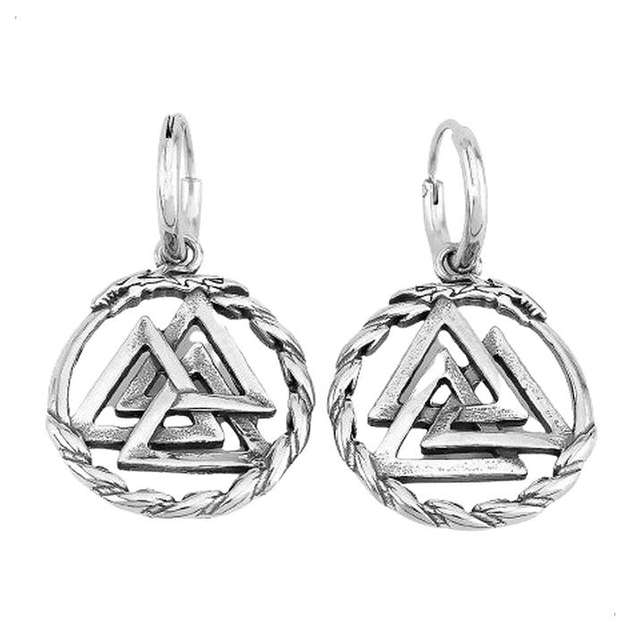 Aros Vikingos Valknut Dragón, Acero Inoxidable 1