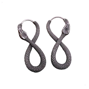 Aros Serpiente Punk Rock, Acero Inoxidable 316l, Mujer