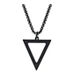 Collar Black Or Silver Triangle, Acero Inoxidable, Hombre - Miniatura 1