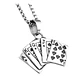 Collar Naipe, Acero Inoxidable, Moda Hombre - Miniatura 1