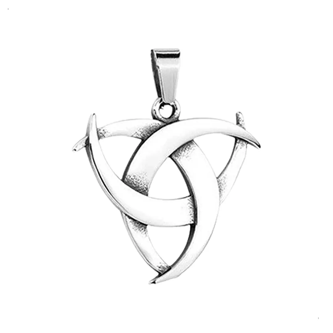 Collar Vikingo Triple Cuerno De Odín, Acero Inoxidable 1