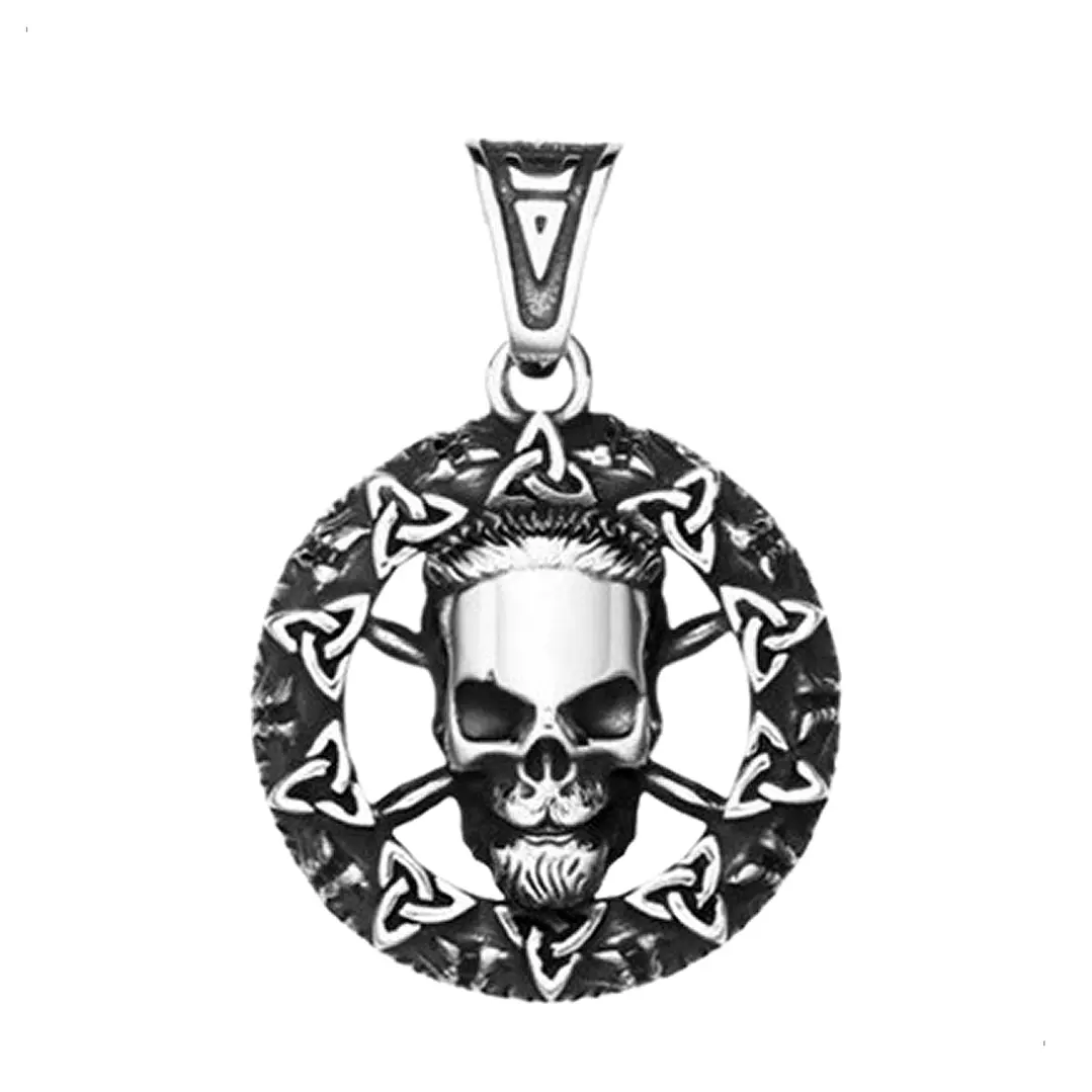 Collar Viking Skull, Acero Inoxidable, Hombre 1