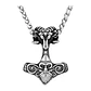 Collar Vikingo Martillo De Thor Con Cabeza Cabra, Acero Inox - Miniatura 1