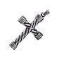 Collar Cruz Trenzada, Acero Inoxidable, Hombre - Miniatura 1