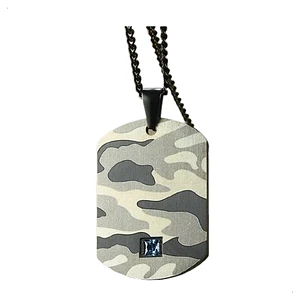 Collar Militar Placa Y/o Escudo, Acero Inoxidable, Hombre
