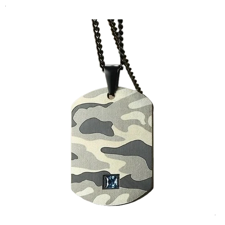 Collar Militar Placa Y/o Escudo, Acero Inoxidable, Hombre 1