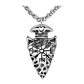 Collar Vikingo Punta De Lanza Con Vegvísir, Acero Inoxidable - Miniatura 1