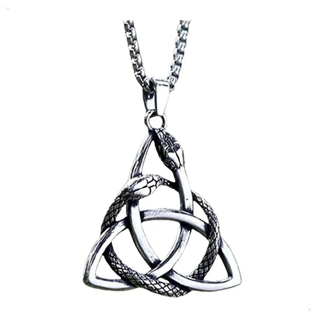 Collar Triqueta Celta, Acero Inoxidable, Hombre-mujer 1