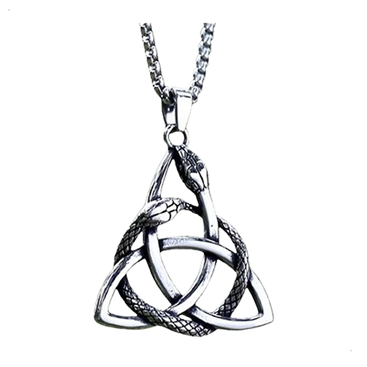 Collar Triqueta Celta, Acero Inoxidable, Hombre-mujer 1