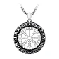Collar Vikingo Vegvísir Rústico, Acero Inoxidable, Unisex - Miniatura 1