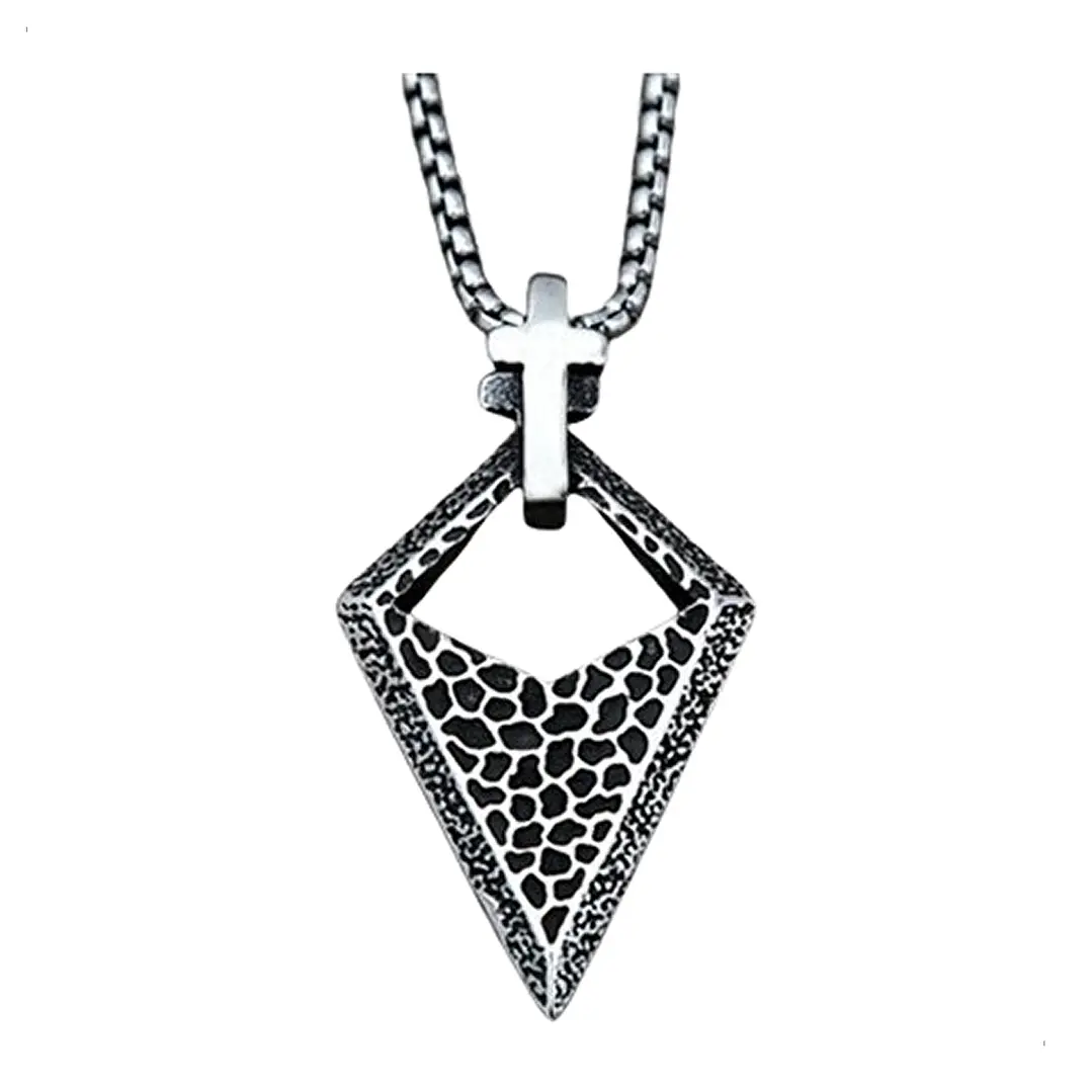 Collar Cruz Y Punta De Lanza, Acero Quirúrgico, Hombre 1
