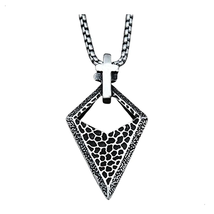 Collar Cruz Y Punta De Lanza, Acero Quirúrgico, Hombre 1