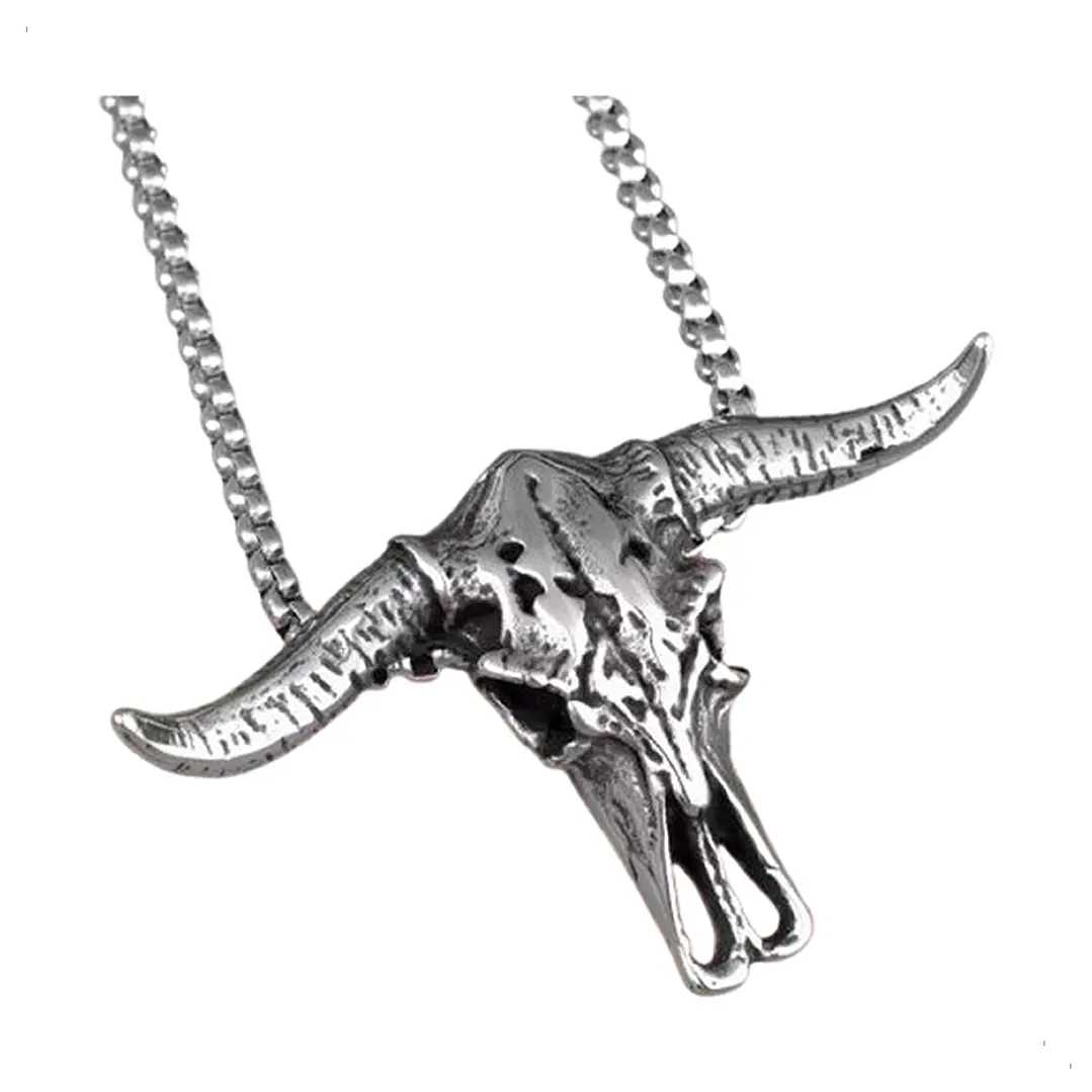Collar Cráneo Animal, Acero Inoxidable, Hombre 1