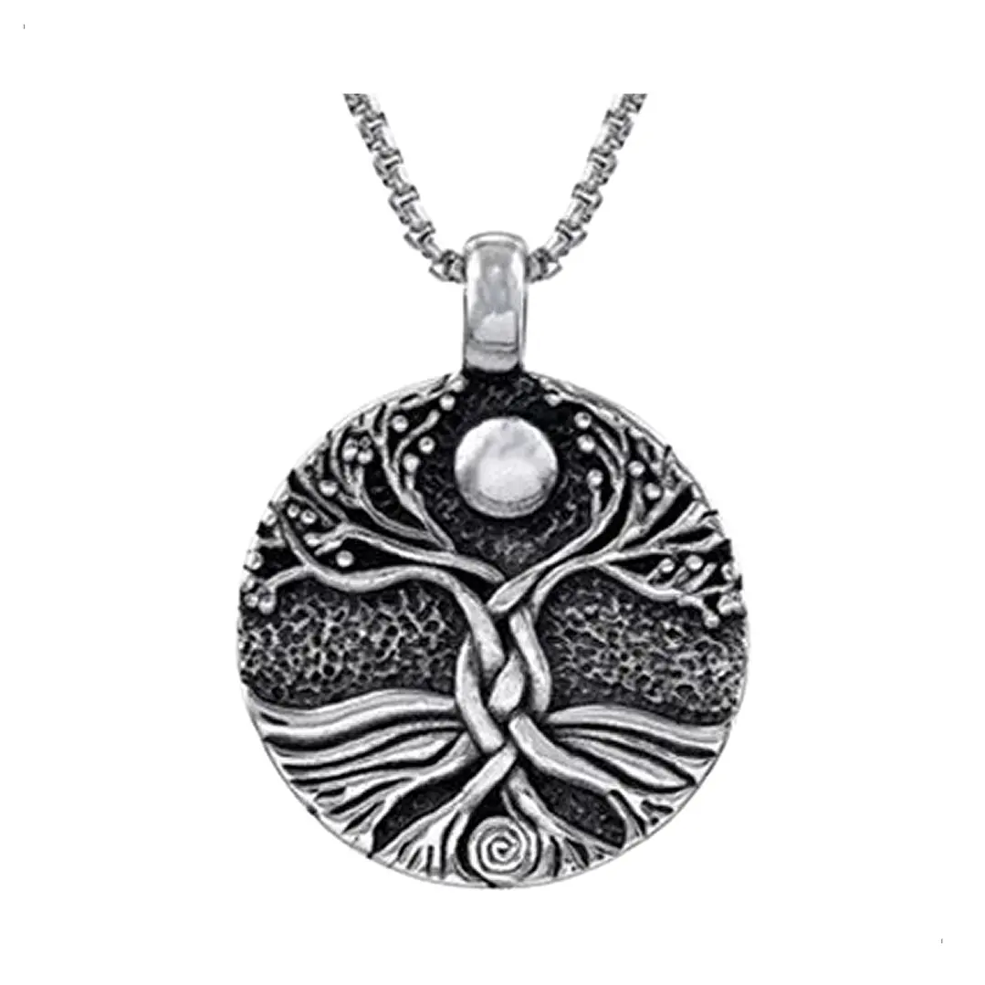 Collar Vikingo Árbol De La Vida (yggdrasil) Acero Inoxidable 1