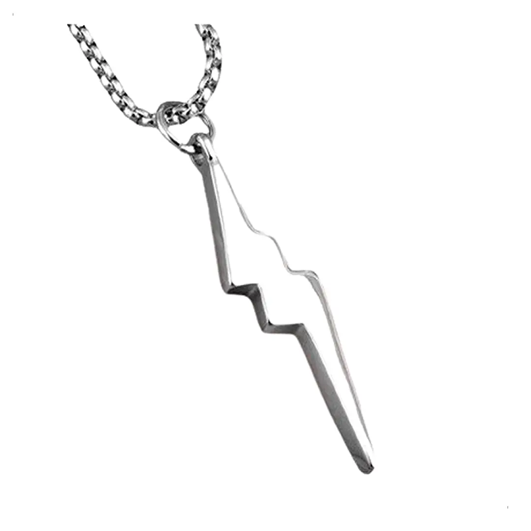Collar Rayo, Acero Inoxidable, Moda Hombre 1