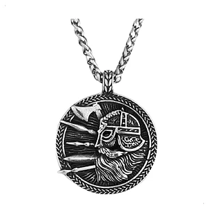 Collar Vikingo Guerrero-yggdrasil, Acero Inoxidable
