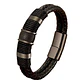 Pulsera Cuero Black Modelo Oslo, Cierre Magnético, Hombre - Miniatura 1