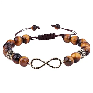 Pulsera Piedras Naturales, Infinite, Con Micro-zircones