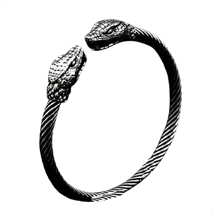 Brazalete Vikingo Jormungandr, Acero Inoxidable, Unisex 1