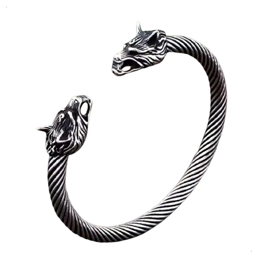 Brazalete Vikingo Fenrir, Acero Inoxidable, Hombre 1