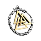 Medallón Vikingo Dragón-valknut, Acero Inoxidable - Miniatura 1