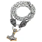 Collar Vikingo Martillo Thor Y Lobos, Acero Inox. + Bolsita - Miniatura 7