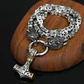 Collar Vikingo Martillo Thor Y Lobos, Acero Inox. + Bolsita - Miniatura 8