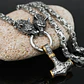 Collar Vikingo Martillo Thor Y Lobos, Acero Inox. + Bolsita - Miniatura 9